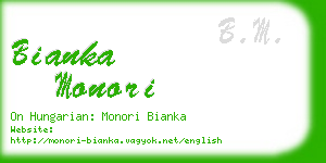 bianka monori business card